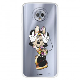 Funda para Motorola Moto G6 Plus Oficial de Disney Minnie Posando - Clásicos Disney