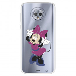 Funda para Motorola Moto G6 Plus Oficial de Disney Minnie Rosa - Clásicos Disney