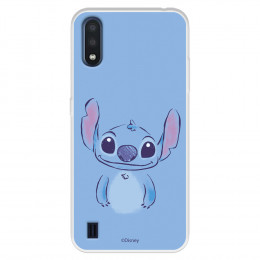 Funda para Samsung Galaxy A01 Oficial de Disney Stitch Azul - Lilo & Stitch