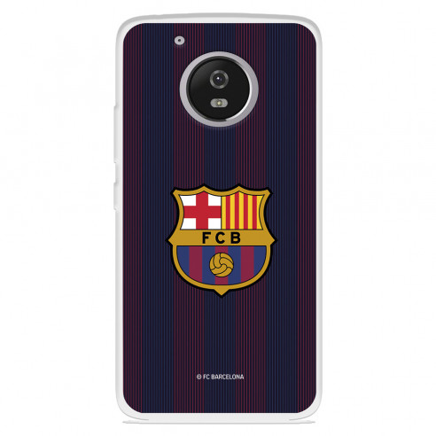 Funda para Motorola Moto G5 del FC Barcelona Rayas Blaugrana  - Licencia Oficial FC Barcelona