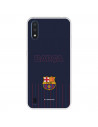 Funda para Samsung Galaxy A01 del FC Barcelona Barsa Fondo Azul  - Licencia Oficial FC Barcelona