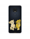 Funda para Motorola Moto G7 Plus Oficial de Disney Simba y Nala Mirada Complice - El Rey León