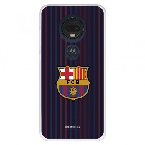 Funda para Motorola Moto G7 Plus del FC Barcelona Rayas Blaugrana  - Licencia Oficial FC Barcelona