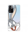 Funda para Xiaomi Redmi Note 11S 4G Oficial de Warner Bros Bugs Bunny Silueta Transparente - Looney Tunes