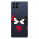 Funda para Samsung Galaxy M53 Oficial de Disney Mickey y Minnie Beso - Clásicos Disney