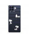 Funda para Samsung Galaxy M53 Oficial de Peanuts Snoopy rayas - Snoopy