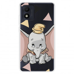 Funda para Alcatel 1B 2022 Oficial de Disney Dumbo Silueta Transparente - Dumbo