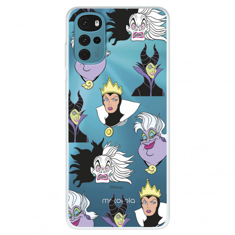 Funda para Motorola Moto G22 Oficial de Disney Villanas Patrón - Villanas Disney