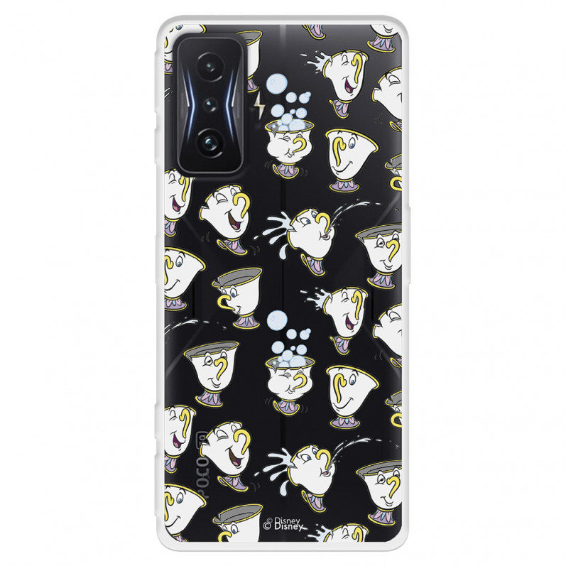 Funda para Xiaomi Poco F4 GT Oficial de Disney Chip Potts Siluetas - La Bella y la Bestia