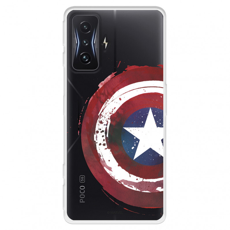 Funda para Xiaomi Poco F4 GT Oficial de Marvel Capitán América Escudo Transparente - Marvel