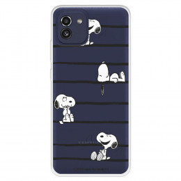 Funda para Samsung Galaxy A03 Oficial de Peanuts Snoopy rayas - Snoopy