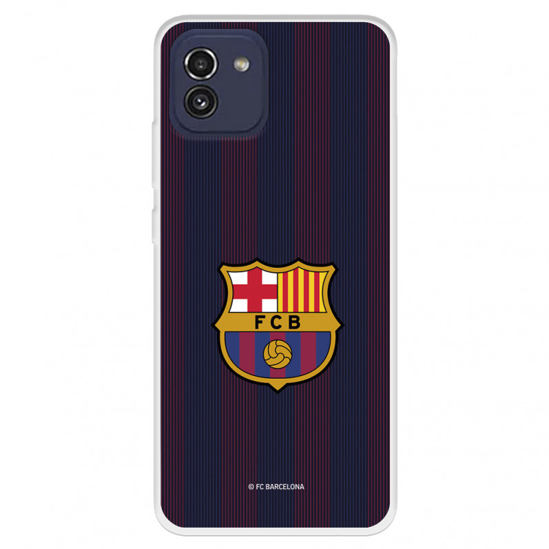 Funda para Samsung Galaxy A03 del FC Barcelona Rayas Blaugrana  - Licencia Oficial FC Barcelona