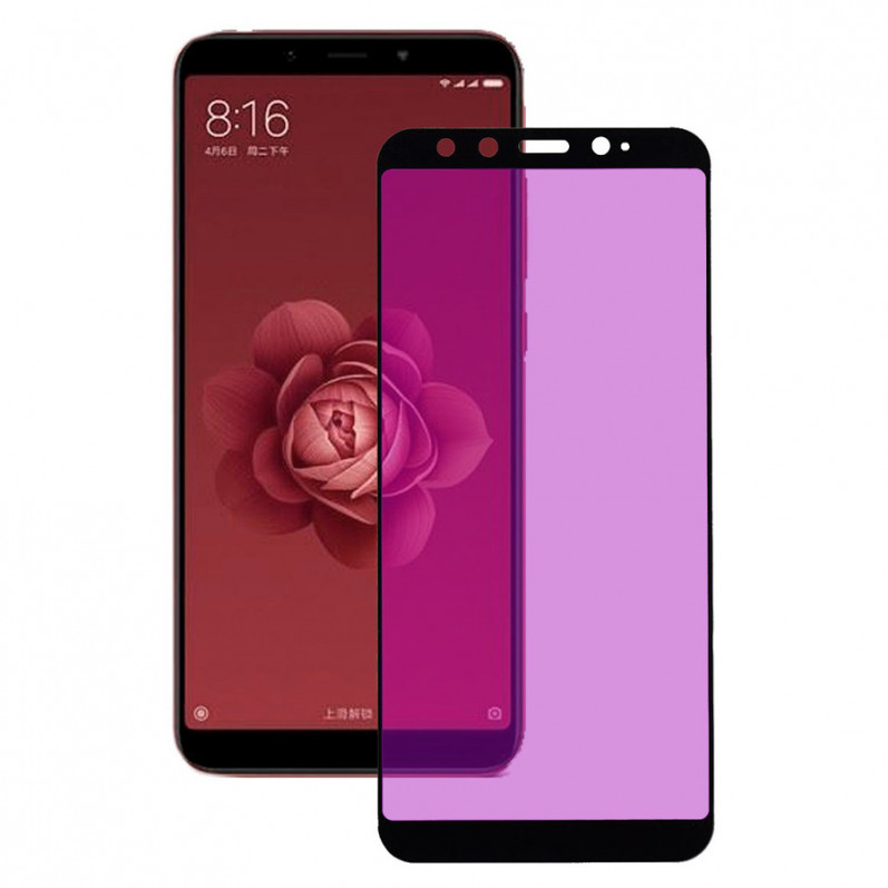 Schwarzes, vollständig gehärtetes Anti-Blue-Ray-Glas für Xiaomi Mi 6X