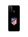 Hülle für Oppo A53s Atlético de Madrid Wappen Schwarzer Hintergrund – Offizielles Lizenzprodukt von Atlético de Madrid