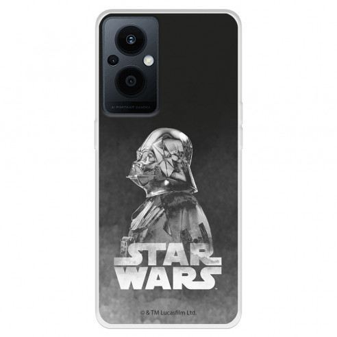 Funda para Oppo Reno8 Lite 5G Oficial de Star Wars Darth Vader Fondo negro - Star Wars