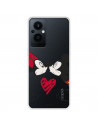 Funda para Oppo Reno8 Lite 5G Oficial de Disney Mickey y Minnie Beso - Clásicos Disney