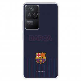 Funda para Xiaomi Poco F4 5G del FC Barcelona Barsa Fondo Azul  - Licencia Oficial FC Barcelona