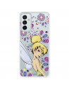 Funda para Samsung Galaxy M13 Oficial de Disney Campanilla Flores - Peter Pan