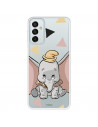 Funda para Samsung Galaxy M13 Oficial de Disney Dumbo Silueta Transparente - Dumbo