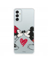 Funda para Samsung Galaxy M13 Oficial de Disney Mickey y Minnie Beso - Clásicos Disney