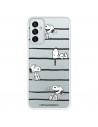 Funda para Samsung Galaxy M13 Oficial de Peanuts Snoopy rayas - Snoopy