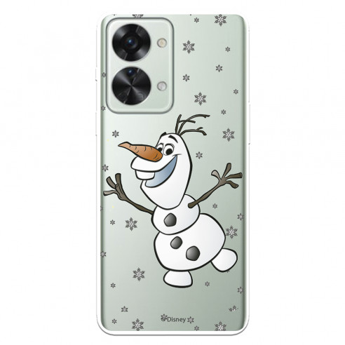 Funda para OnePlus Nord 2T 5G Oficial de Disney Olaf Transparente - Frozen