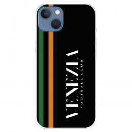 Funda para IPhone 14 Max del Venezia Football Club Fondo Negro y Rayas  - Licencia Oficial Venezia Football Club