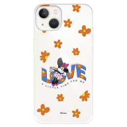 Funda para IPhone 14 Oficial de Disney Minnie Minnie Love - Clásicos Disney