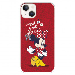 Funda para IPhone 14 Oficial de Disney Minnie Mad About - Clásicos Disney