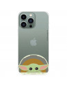 Funda para IPhone 14 Pro Max Oficial de Star Wars Baby Yoda Sonrisas - The Mandalorian