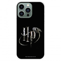 Funda para IPhone 14 Pro Max Oficial de Harry Potter HP Iniciales - Harry Potter