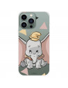 Funda para IPhone 14 Pro Max Oficial de Disney Dumbo Silueta Transparente - Dumbo