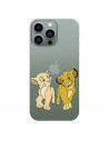 Funda para IPhone 14 Pro Max Oficial de Disney Simba y Nala Mirada Complice - El Rey León