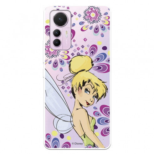 Funda para Xiaomi Mi 12 Lite 5G Oficial de Disney Campanilla Flores - Peter Pan