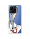 Hülle für Xiaomi Redmi 10A Offizielle Warner Bros Bugs Bunny transparente Silhouette - Looney Tunes