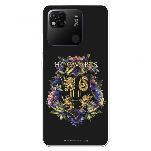 Hülle für Xiaomi Redmi 10A Offizieller Harry Potter Hogwarts Floral - Harry Potter