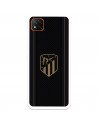 Funda para Xiaomi Redmi 10A del Atlético de Madrid Escudo Dorado Fondo Negro  - Licencia Oficial Atlético de Madrid