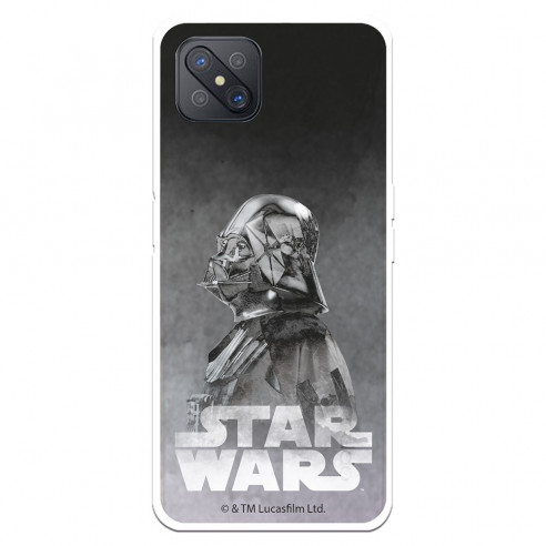 Funda para Oppo A92S Oficial de Star Wars Darth Vader Fondo negro - Star Wars