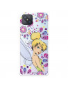 Funda para Oppo A92S Oficial de Disney Campanilla Flores - Peter Pan