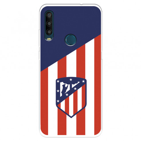 Funda para Alcatel 1SE 2020 del Atlético de Madrid Escudo Fondo Atletico  - Licencia Oficial Atlético de Madrid