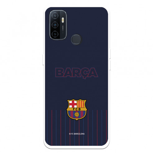 Hülle für Oppo A11s FC Barcelona Barsa Blauer Hintergrund – FC Barcelona Offizielle Lizenz