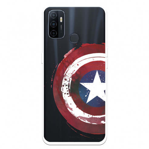 Funda para Oppo A11s Oficial de Marvel Capitán América Escudo Transparente - Marvel