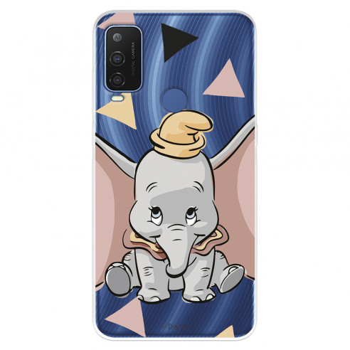 Funda para Alcatel 1 L Pro Oficial de Disney Dumbo Silueta Transparente - Dumbo