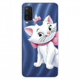 Funda para Alcatel 1 L Pro Oficial de Disney Marie Silueta - Los Aristogatos