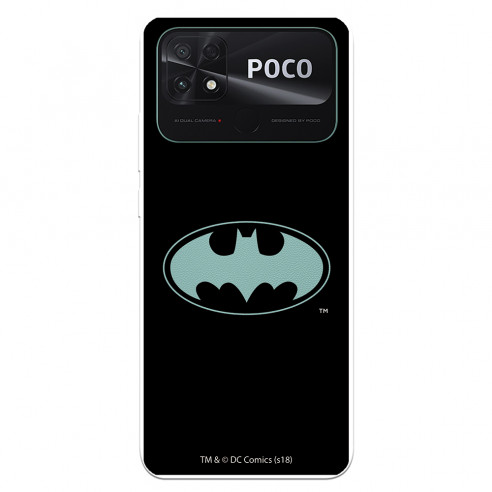 Hülle für Xiaomi Poco C40 Offizielles DC Comics Batman Logo Transparent - DC Comics