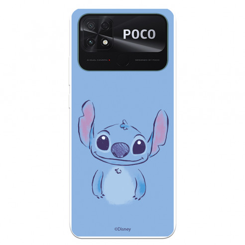 Hülle für Xiaomi Poco C40 Offizielles Disney Stitch Blau - Lilo & Stitch