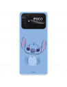 Hülle für Xiaomi Poco C40 Offizielles Disney Stitch Blau - Lilo & Stitch