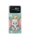 Hülle für Xiaomi Poco C40 Offizielle Disney Dumbo Transparente Silhouette - Dumbo