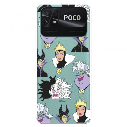 Hülle für Xiaomi Poco C40 Offizielle Zeichnung von Disney Villains - Disney Villains