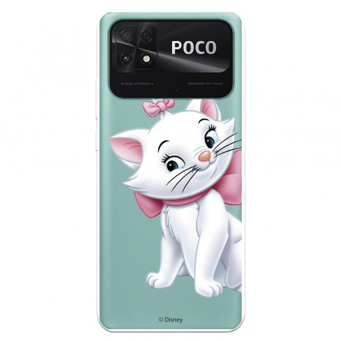 Hülle für Xiaomi Poco C40 Offizielle Disney Marie Silhouette - Die Aristocats